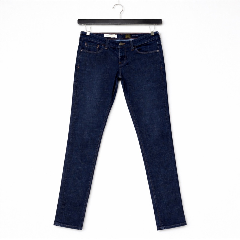 Pilcro Anthropologie Fit/S.TE.T Dark Blue Wash Denim Jeans 29x31 LNWO Tags - Picture 2 of 12